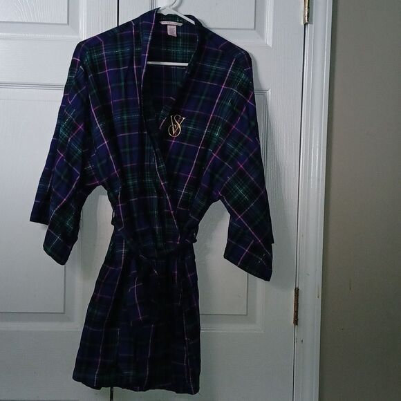 Victoria's  Secret plaid 3pc pajama shirt and pants Set Sz M/L NWOT - Picture 11 of 15